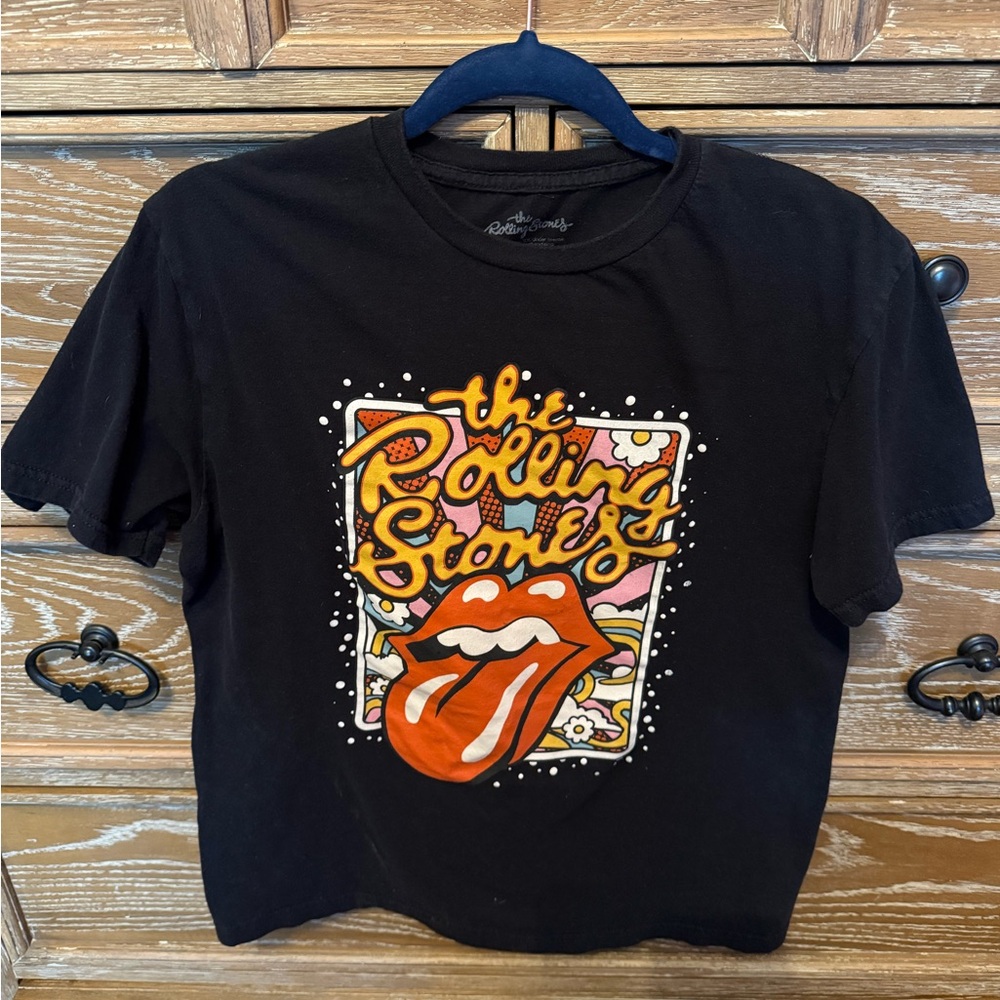 The Rolling Stones Black and Orange Women’s T-Shirt